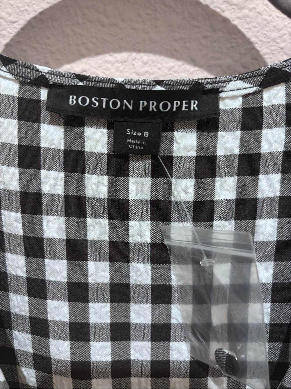 Boston Proper gingham top - Picture 2 of 3